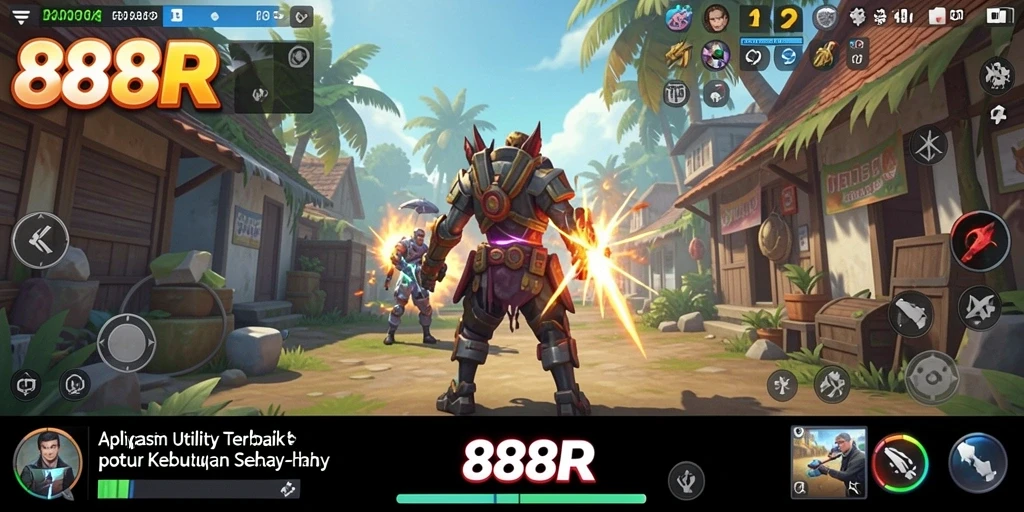 Screenshot utama 888R menampilkan antarmuka aplikasi dengan fitur pengingat dan catatan.