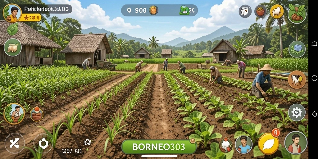 Gameplay seru dengan pertanian yang menarik dan interaksi sosial.
