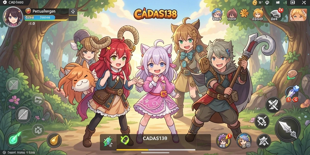 Tampilan gameplay seru dalam CADAS138 dengan karakter anime
