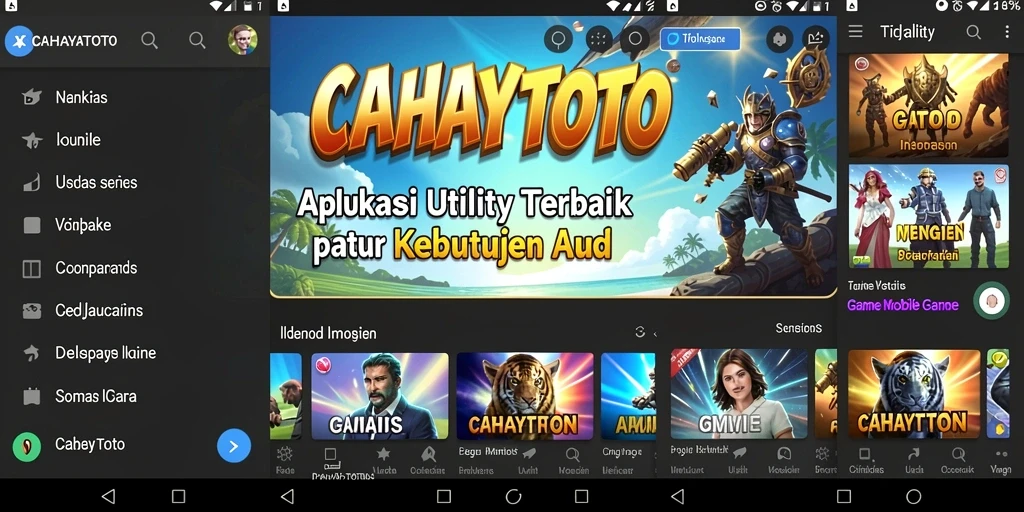 Tampilan antarmuka CAHAYATOTO yang bersih dan fungsional.