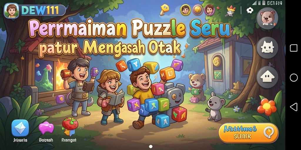 Tangkapan layar gameplay DEWI11 menampilkan teka-teki yang menantang dan desain yang menarik.
