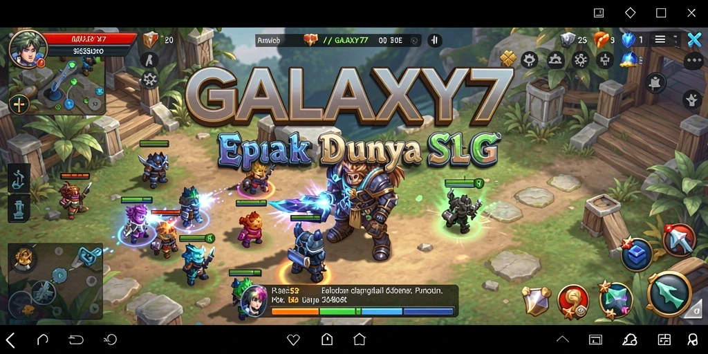 Screenshot gameplay GALAXY77 menampilkan strategi luar angkasa yang mendebarkan.