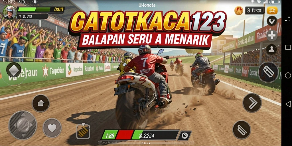 Tampilan balapan GATOTKACA123 yang menegangkan dan seru.