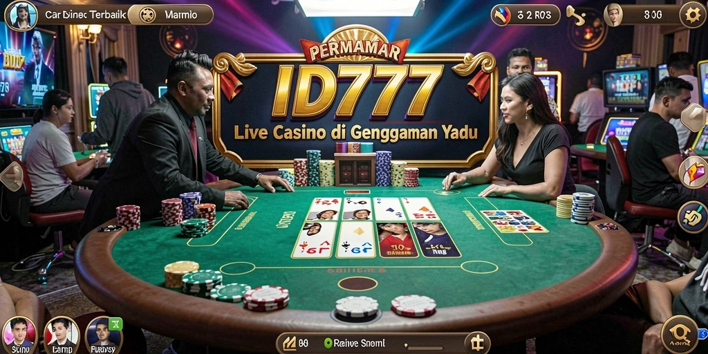 Tampilan menarik dari gameplay Live Casino di ID777.