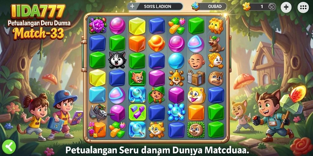 Gameplay seru dan menarik dari IDA777 saat menyelesaikan tantangan Match-3.