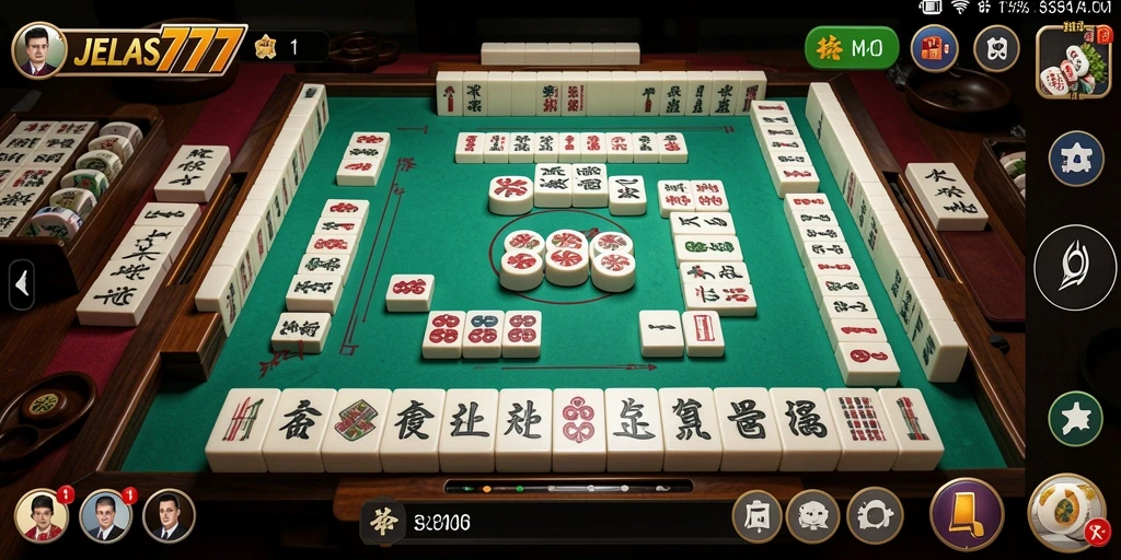Screenshot <strong>JELAS777</strong> menunjukkan pemain menikmati permainan Mahjong.