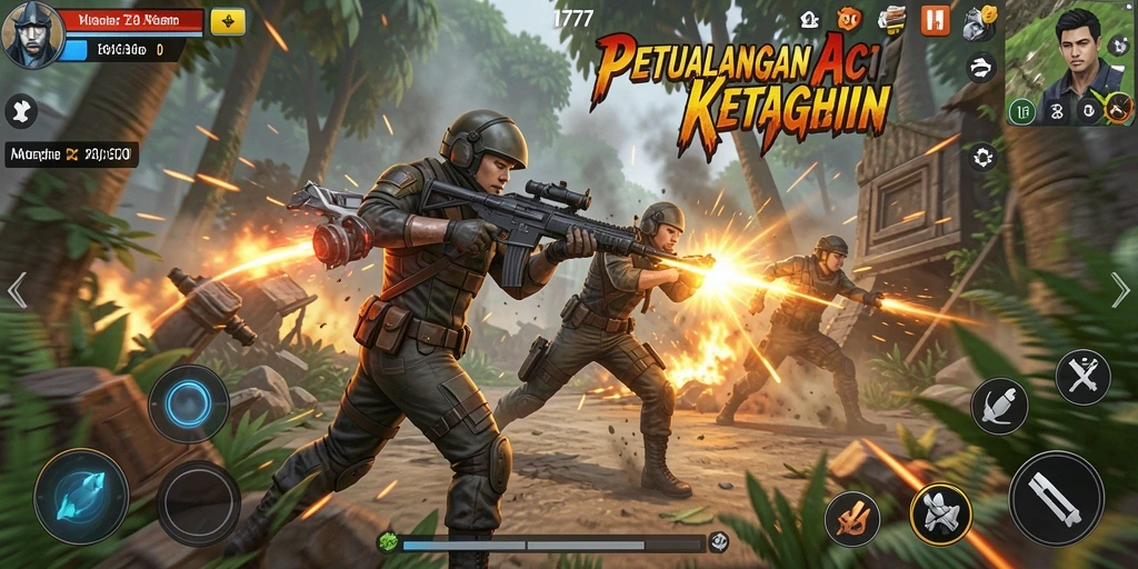 Tangkapan layar L777 yang menunjukkan aksi seru di lapangan tempur.