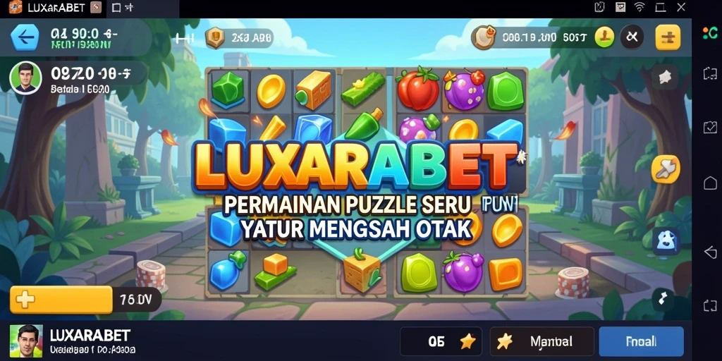 Tampilan permainan Puzzle seru di LUXARABET
