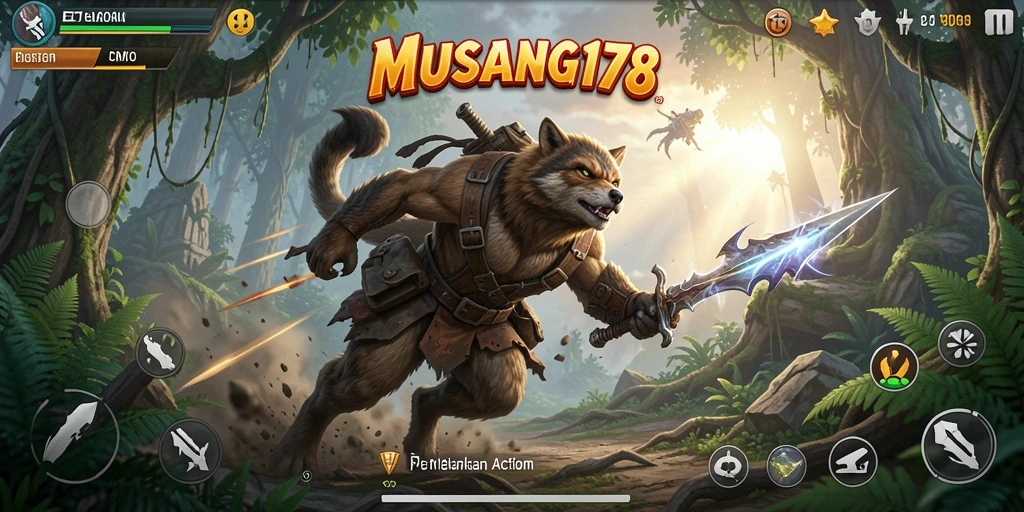 Tampilan seru gameplay MUSANG178 saat bertarung melawan musuh.