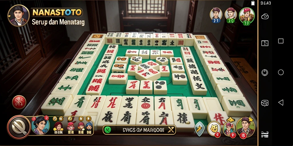 Tampilan gameplay NANASTOTO yang menawan dalam permainan Mahjong.