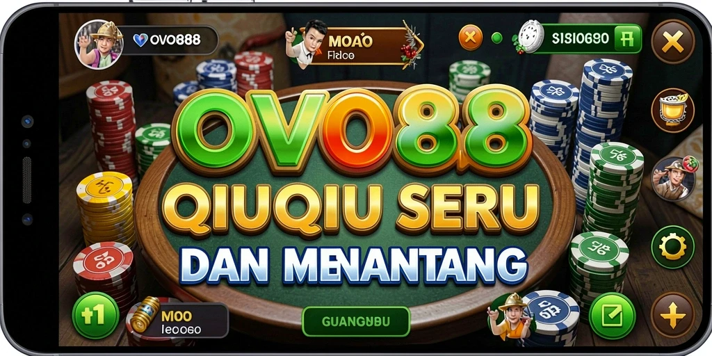 Screenshot OVO88 menampilkan gameplay QiuQiu yang seru dan menantang.
