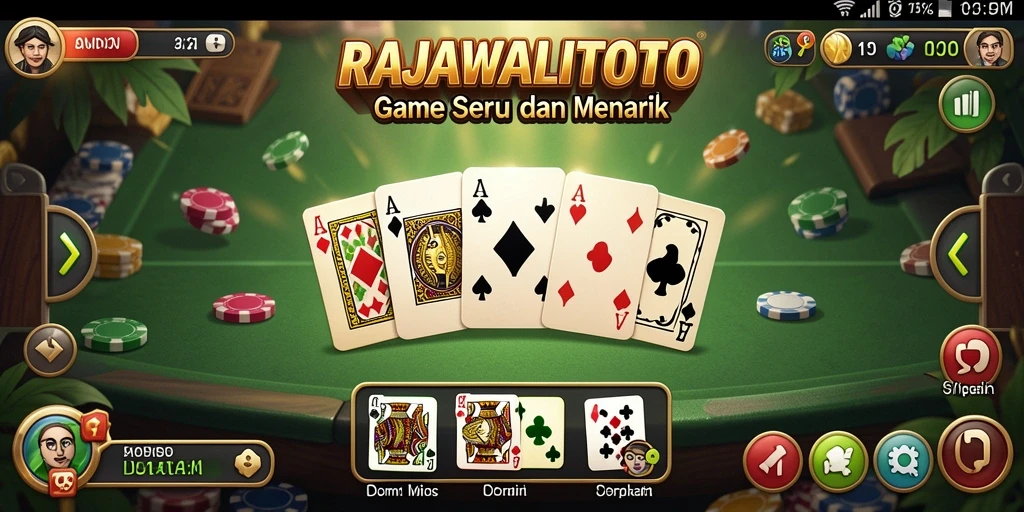 Tampilan gameplay Domino menarik di RAJAWALITOTO.