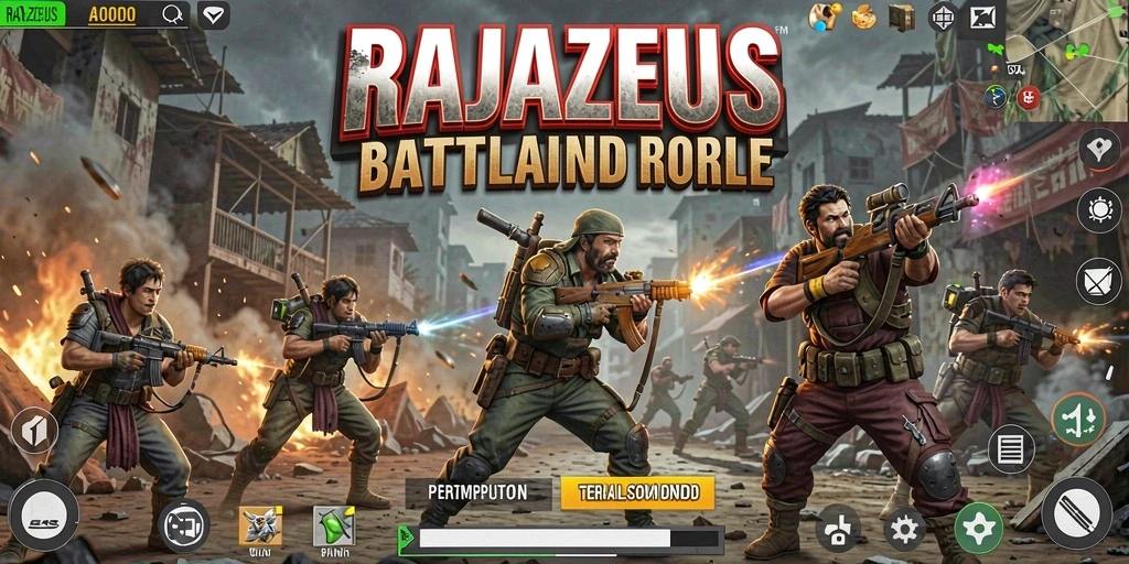 Tampak seru dalam pertempuran Battle Royale di RAJAZEUS.