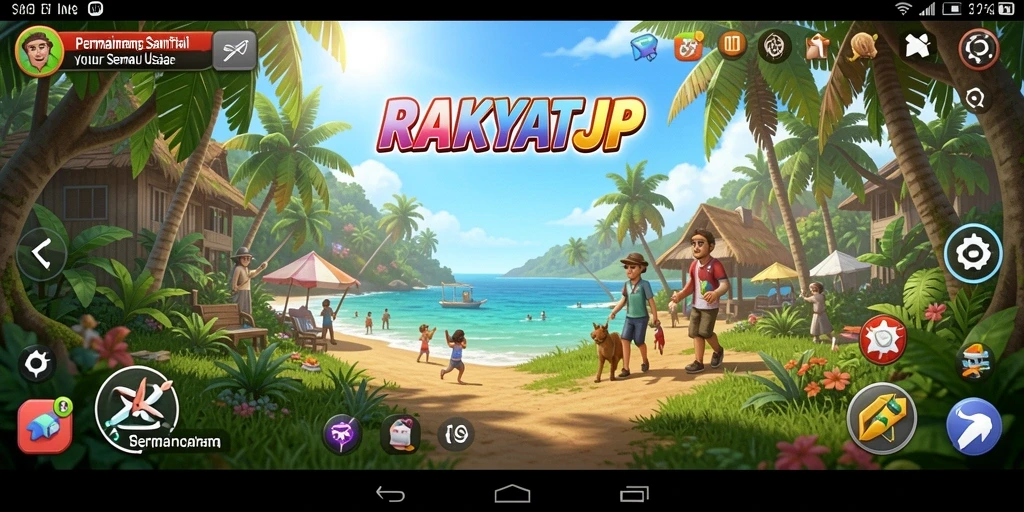 Tampilan gameplay RAKYATJP yang seru dan mengasyikkan.