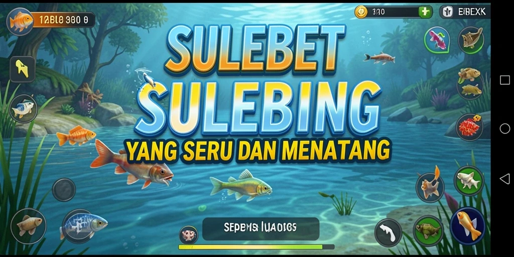 Tampilan gameplay SULEBET menunjukkan momen menangkap ikan yang mendebarkan.