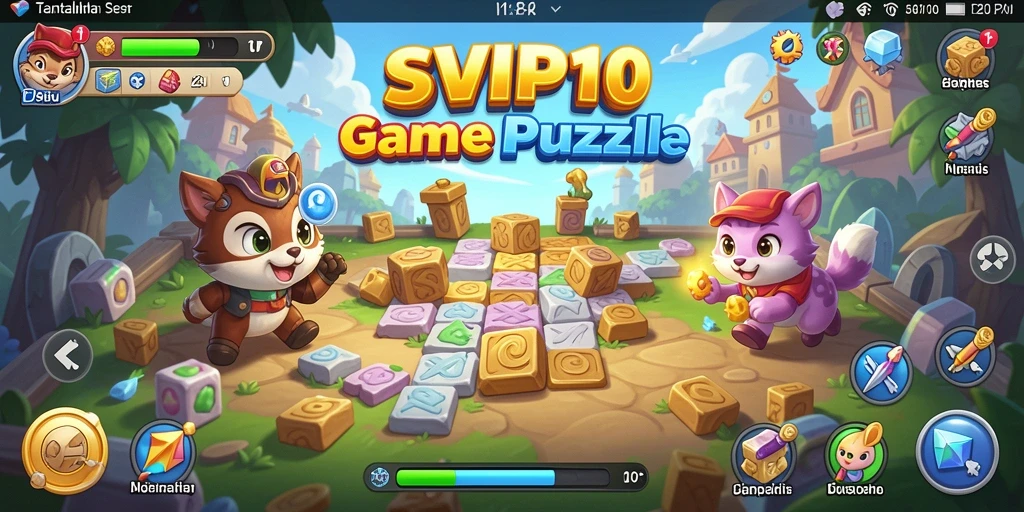 Screenshot gameplay SVIP10 menampilkan tantangan puzzle yang menarik.