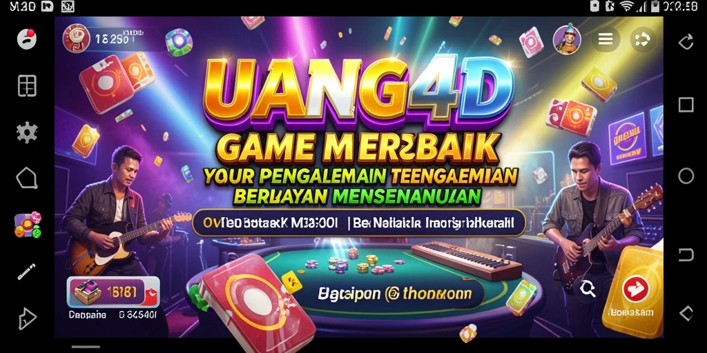 Tampilan screenshot UANG4D menampilkan gameplay musik yang seru.