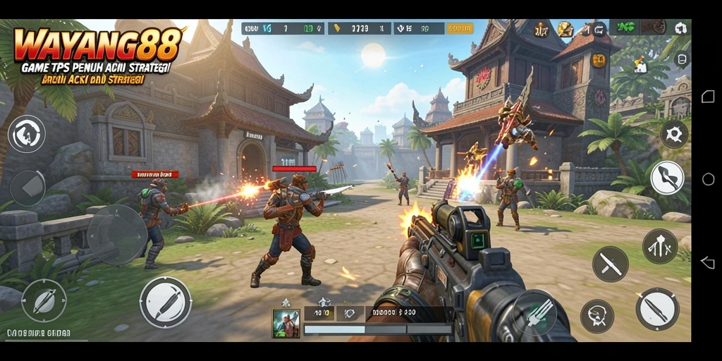 Tampilan gameplay TPS yang mendebarkan di WAYANG88.